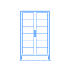 Furniture Display Cabinet Ikea Regissor Glass Door Cabinet Sketch Drawing Svg, Free Vectors File